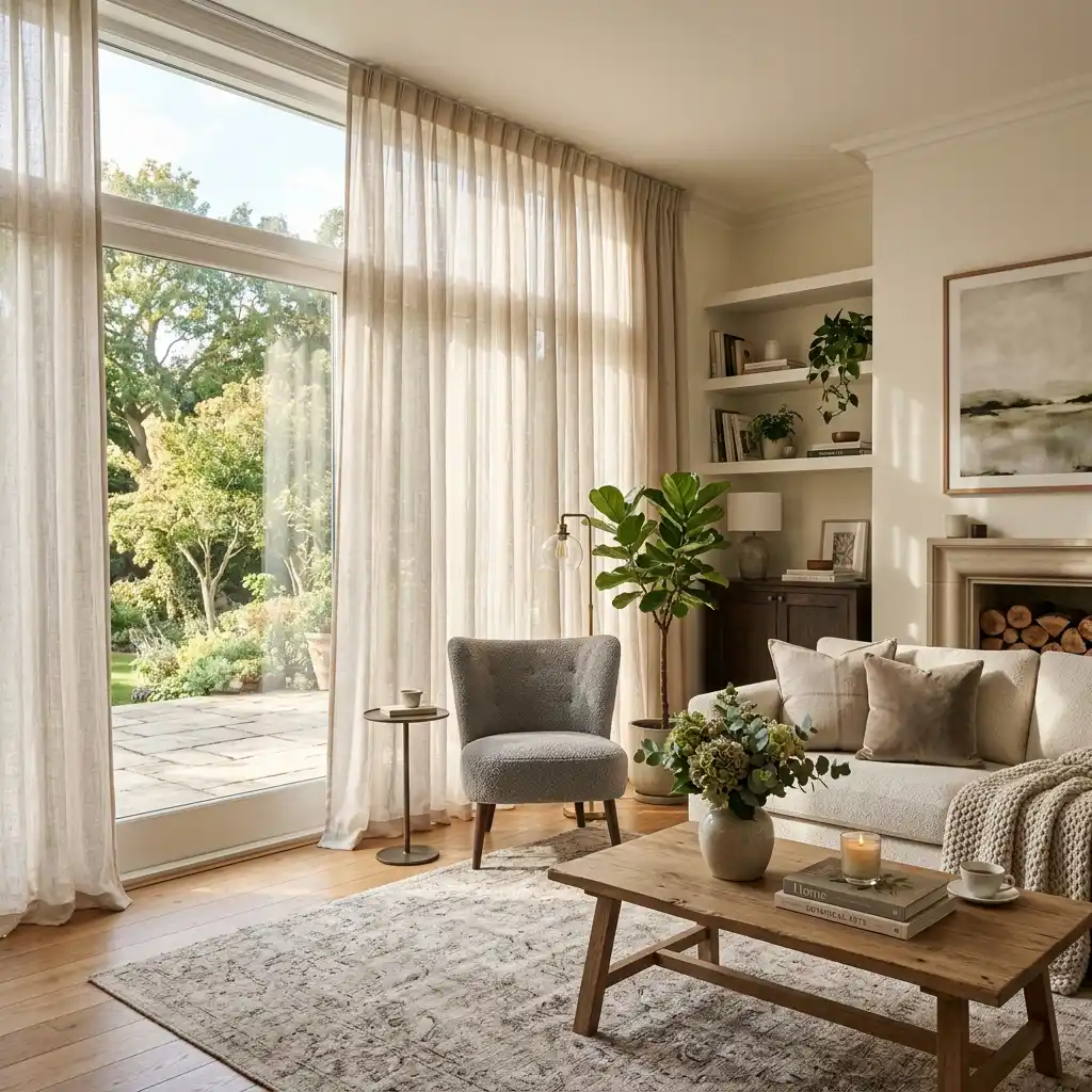 Ambiente com cortinas elegantes